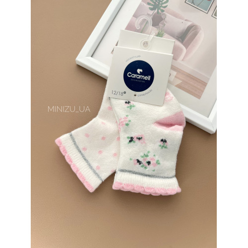 Комплект шкарпеток Caramell Flowers, рожевий
