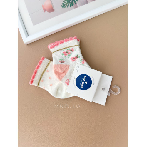Комплект шкарпеток Caramell Flowers, персиковий