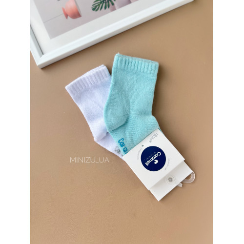 Комплект шкарпеток Caramell, бірюза+білий