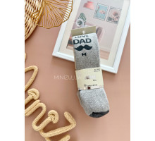 Колготи махрові I love dad, сірі