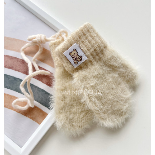 Рукавички Норка 6-18 місяців, бежеві