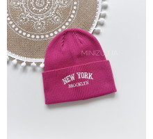Шапочка демісезонна New York, малина