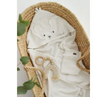 Рушник для купання + рукавичка BASIC white