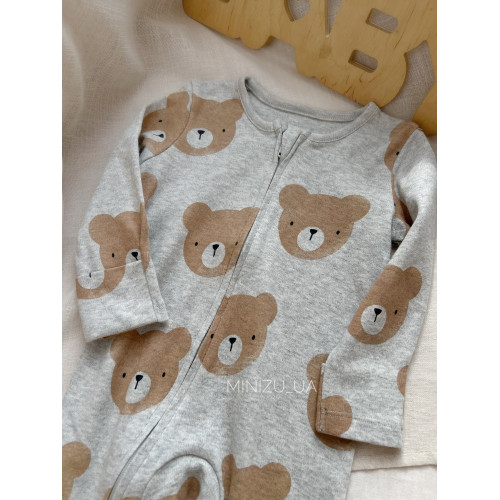 Сліп на блискавці Bear сірий