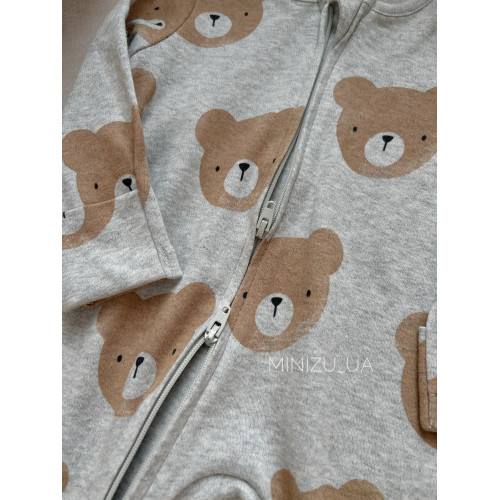 Сліп на блискавці Bear сірий