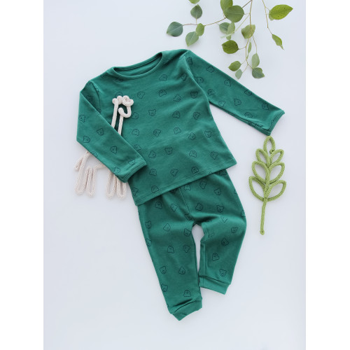 Піжамний комплект Bear green