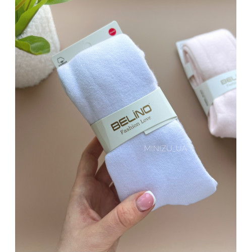 Колготи махрові однотонні, white