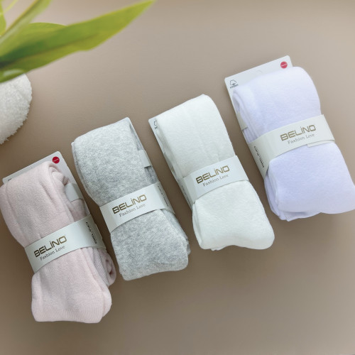 Колготи махрові однотонні, white
