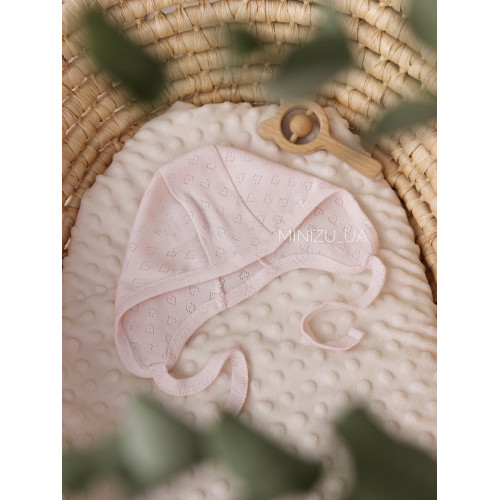 Шапочка з перфорацією NATURAL BABY, рожева