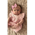 Лляний бантик-повʼязочка, білий