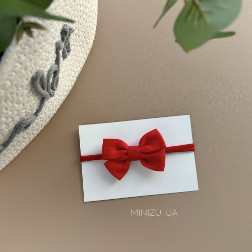 Лляний бантик-повʼязочка, червоний